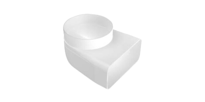 Elbow 90� Bend, Male, Flame Retardant, PVC, Manrose