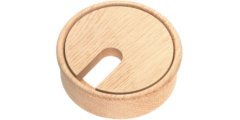 Cable Outlet, &Oslash; 80 mm, Two Part, Wood