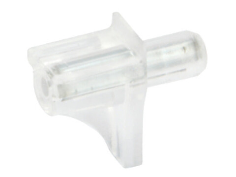 Shelf Support, Plug in, for &Oslash; 5 mm Hole, for Wooden Shelves, Plastic with Galvan