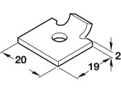 Shelf Support Stud 19x20mm Sgl St SN