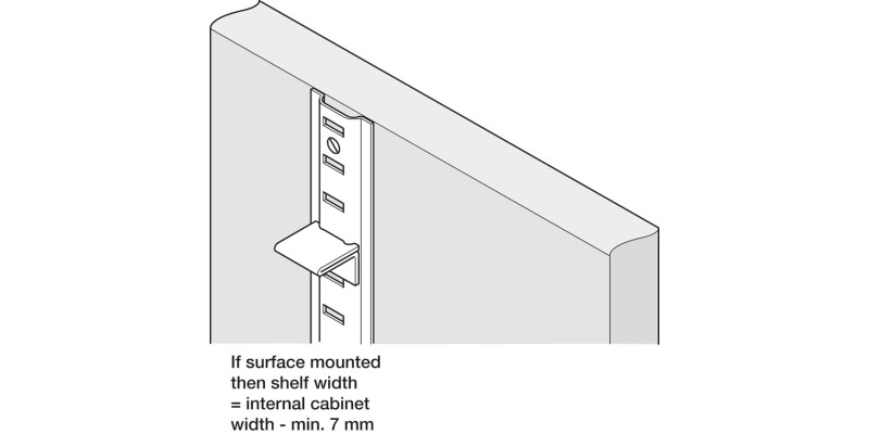 Raised Bookcase Strip 1829mm St SN