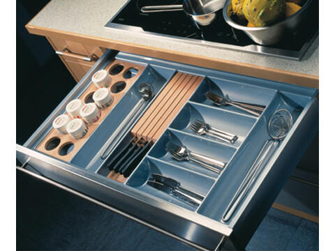 Plastic Cutlery Insert, for Nominal Depth 500 mm, for Cabinet Width 300-1000 mm