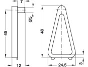 Shelf Retainer D5/19mm Plug Pl Trans