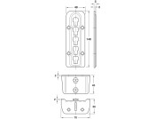 Bed Fitting SF Adjustable St Blue Galv