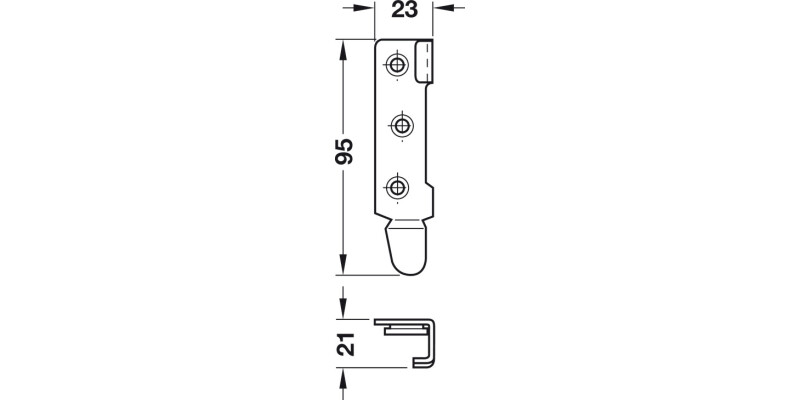 Bed Connecting Brackets 95mm Hospa SZP