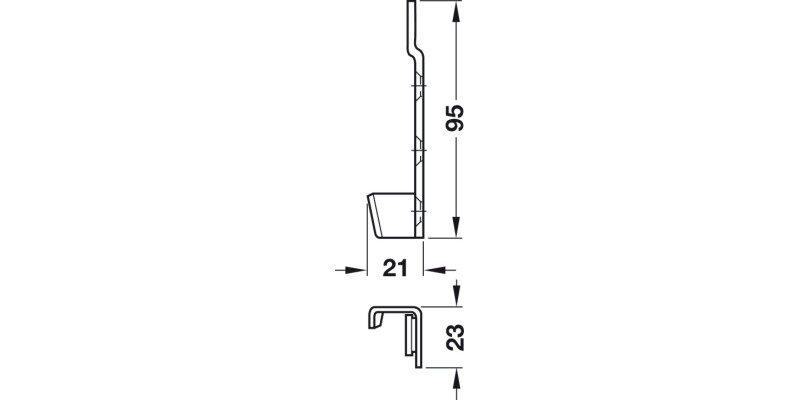 Bed Connecting Brackets 95mm Hospa SZP