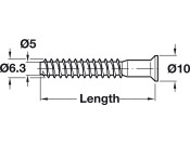 Confirmat Scr D10x38mm D5.0mm SW4 St Glv