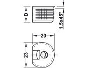 Rafix 20 FlushFit Housing 19mm Pl Brown
