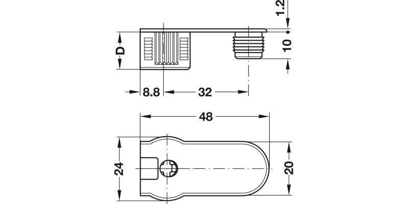 Rafix 20 Housing w Ridge 19mm ZA NP