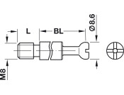 Maxifix ConnBolt M8x35mm SZP