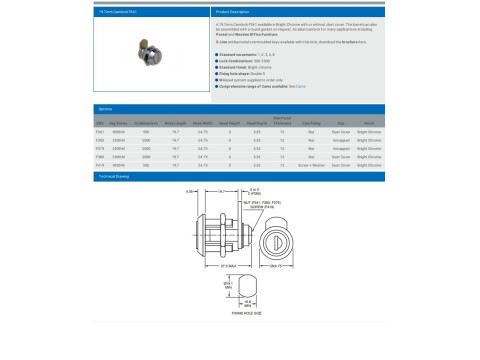F341 19.7MM CAMLOCK