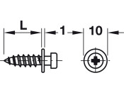 Modular Screw Collared D4x32.0mm St Galv