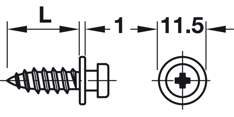 Modular Screw Collared D4x32.0mm St Galv