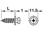 Modular Screw Collared D4x32.0mm St Galv