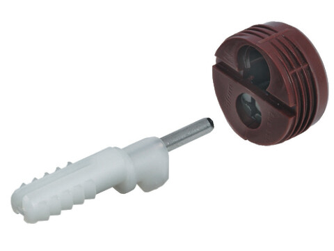 Recessed Connecting Fitting, with Dowel Plug for &Oslash; 8 mm Hole, Cranked Type