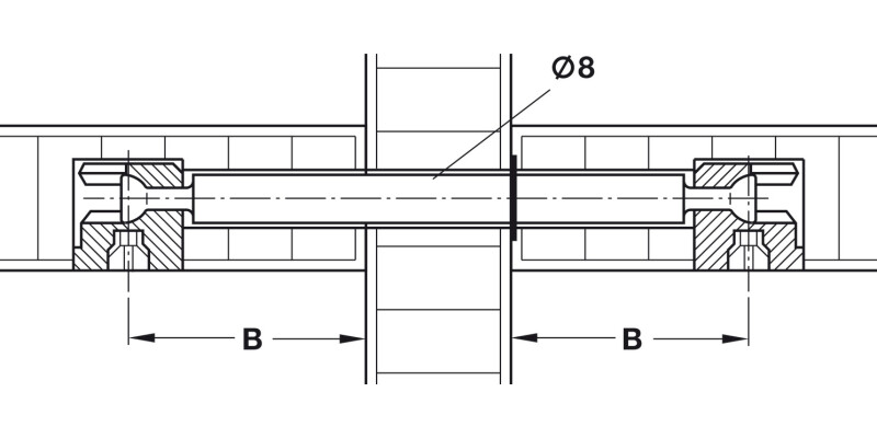 Minifix Dbl End Bolt 19/34mm St Galv