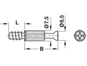 Minifix S200 Con Bolt 5/34mm St Bright