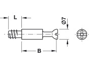 Minifix S100 Con Bolt 11/24mm St Galv