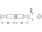 Minifix GV Mitre Joint 7/44mm St Galv