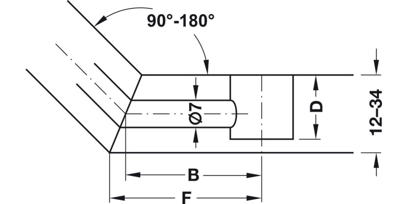 Minifix GV Mitre Joint 7/44mm St Galv