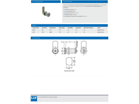 B448 CAMLOCK 37.7MM