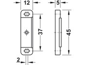 Magnetic Catch 4kg Screw ZA/Gold