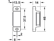 Magnetic Catch 4kg Screw ZA/Gold