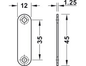 Magnetic Catch 3-4kg Screw St/Pl Brown