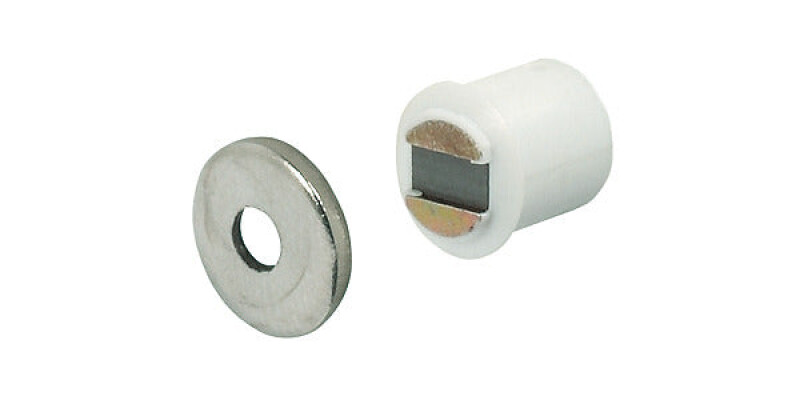 Magnetic Catch, Pull (approx) 1.8 kg, for Glue Fixing, Mortice Type, Plastic