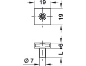 Arresting Pin 19x19x13mm ZA MNP
