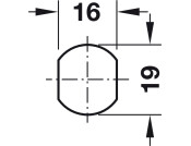 Cylinder Cam Lock 21mm PNP Dif Dir.A