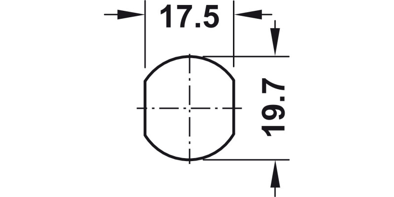 Cam Lock for Square Profile 32.5mm Dir.1