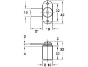 Cylinder Cam Lock wo Trap 18mm FH1 Dir.A