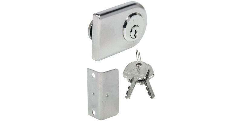 Glass Door Cylinder Lever Lock, with Nut Attachment, for Glass Panels from 4-10
