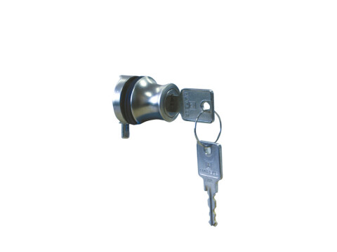 Glass Door Lock, for Glass Panels from 4-6 mm, Cylinder