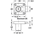 Rim Lock D18/26mm MNP LH Differ
