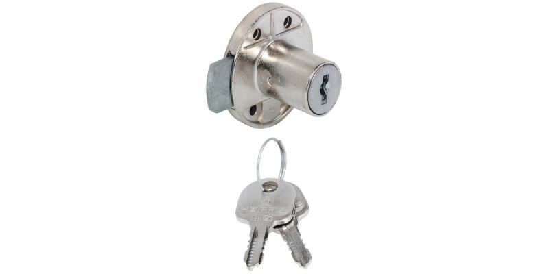 Inlaid Lock, with &Oslash; 18 mm Cylinder, Backset 20 mm, Minilock 40