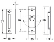 Budget Small Rim Lock Steel ZP