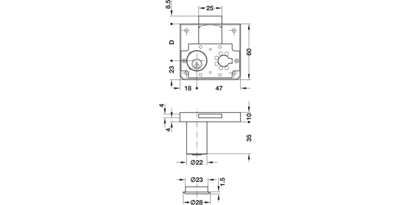 Ext Rim Lock 22mm MNP DR Differ