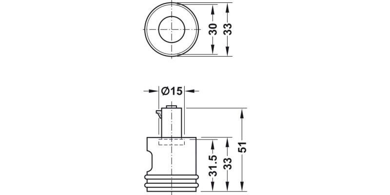 Symo3000 Lock Hdl Case w Rings RH MNP