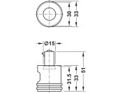 Symo3000 Lock Hdl Case w Rings RH MNP