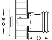 Symo3000 Lock Hdl Case w Rings RH MNP
