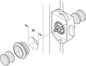 Push-Lock Rosette 19mm Pl MNP