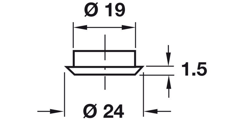 Cylinder Rosette D18mm Brass B.Nickel