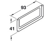 Label Frame Steel Sat Nkl Plt 93x42x2mm