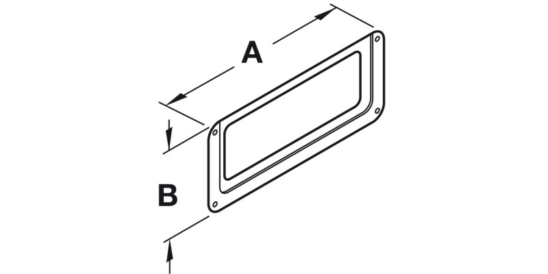 Label Frame Steel Sat Nkl Plt 93x42x2mm