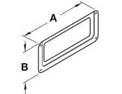 Label Frame Steel Sat Nkl Plt 93x42x2mm