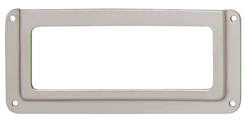Label Frame, Steel, Nickel Plated