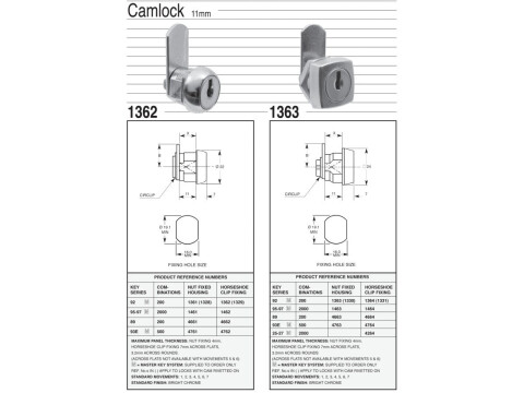 1361 (ROUND FACE) CAMLOCK 11MM