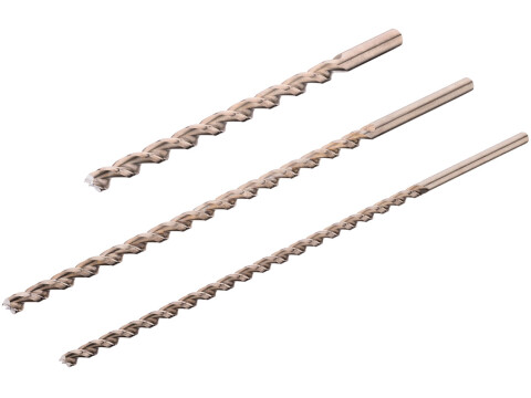 Twist Drill Bit Set, HSS, for Wood, 3 Pieces